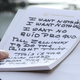 President Donald Trump’s handwritten notes seen outside the White House on November 20, 2019